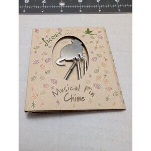 Jacobs Musical Cat Chime Pin silver tone 4 in w/ org packaging